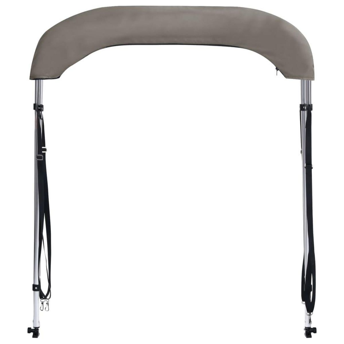 VIDAXL Auvent bimini a 2 arceaux gris 150x120x110 cm