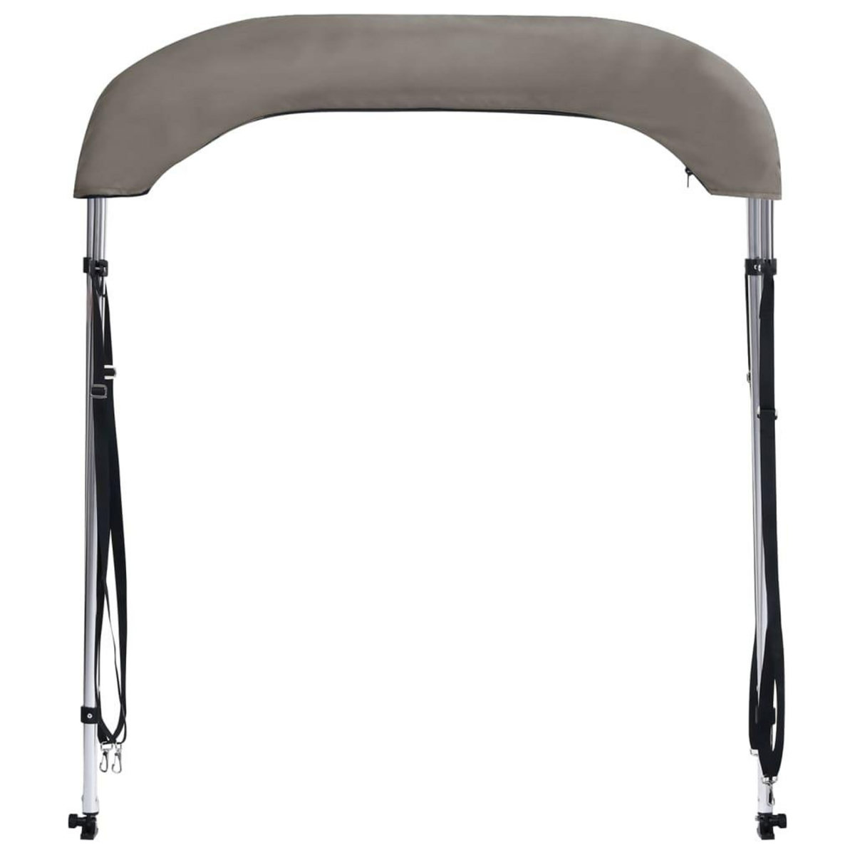 VIDAXL Auvent bimini a 2 arceaux gris 150x120x110 cm