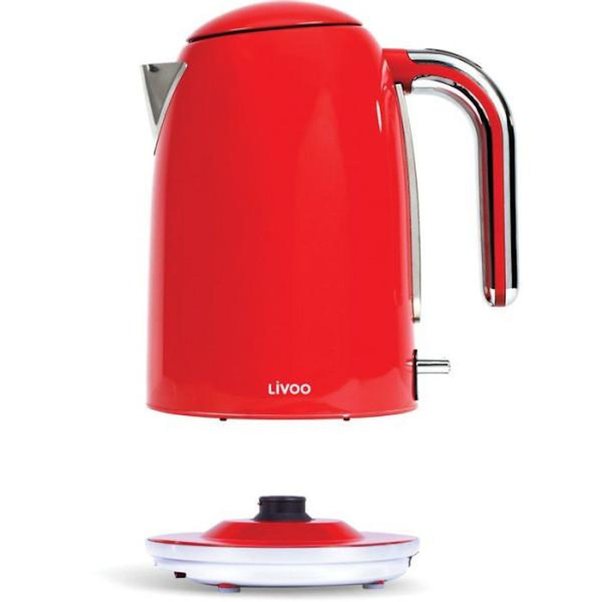 LIVOO Bouilloire électrique 1.7l 2200w rouge - dod180r
