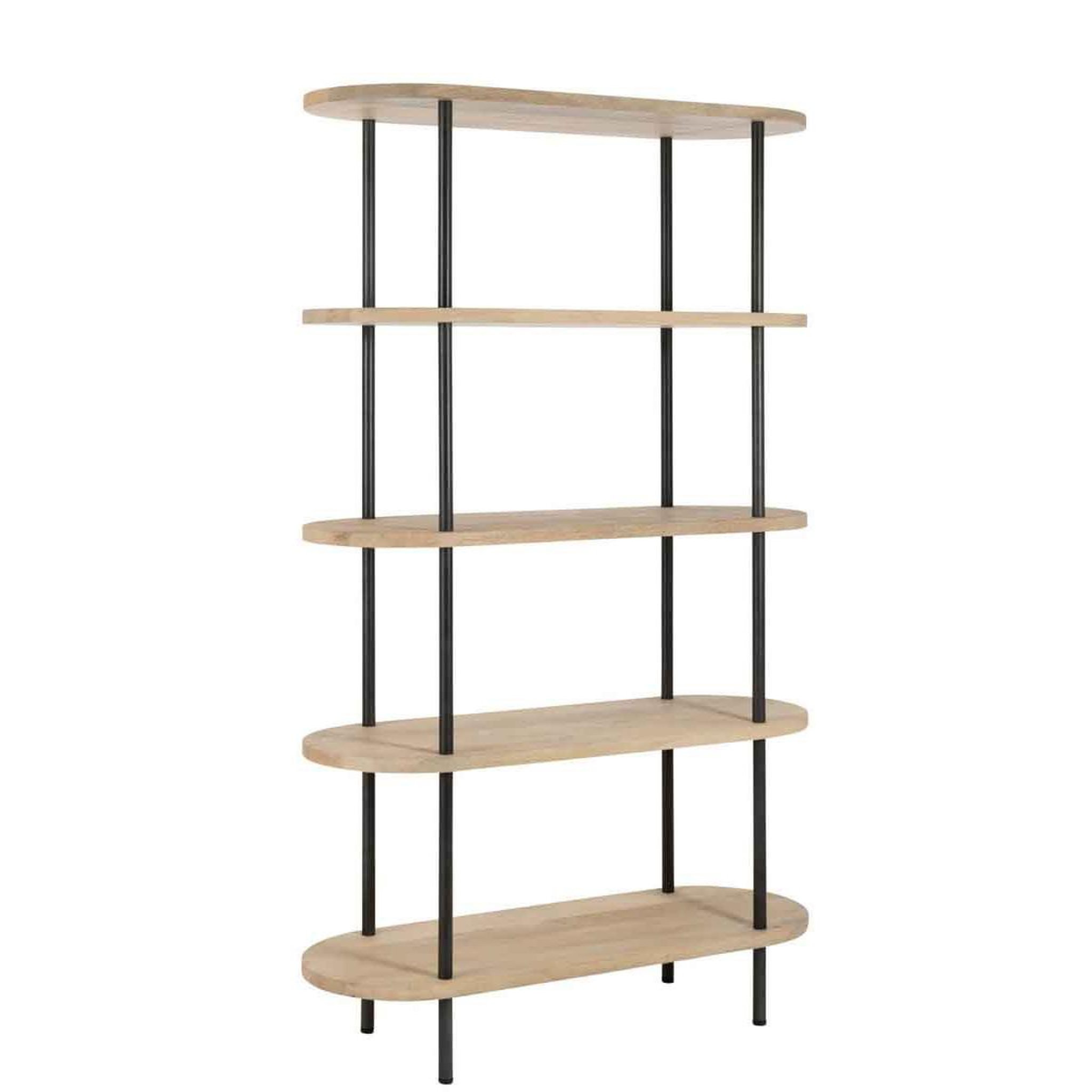 J-LINE Étagère 5 niveaux en bois  eli  176cm naturel