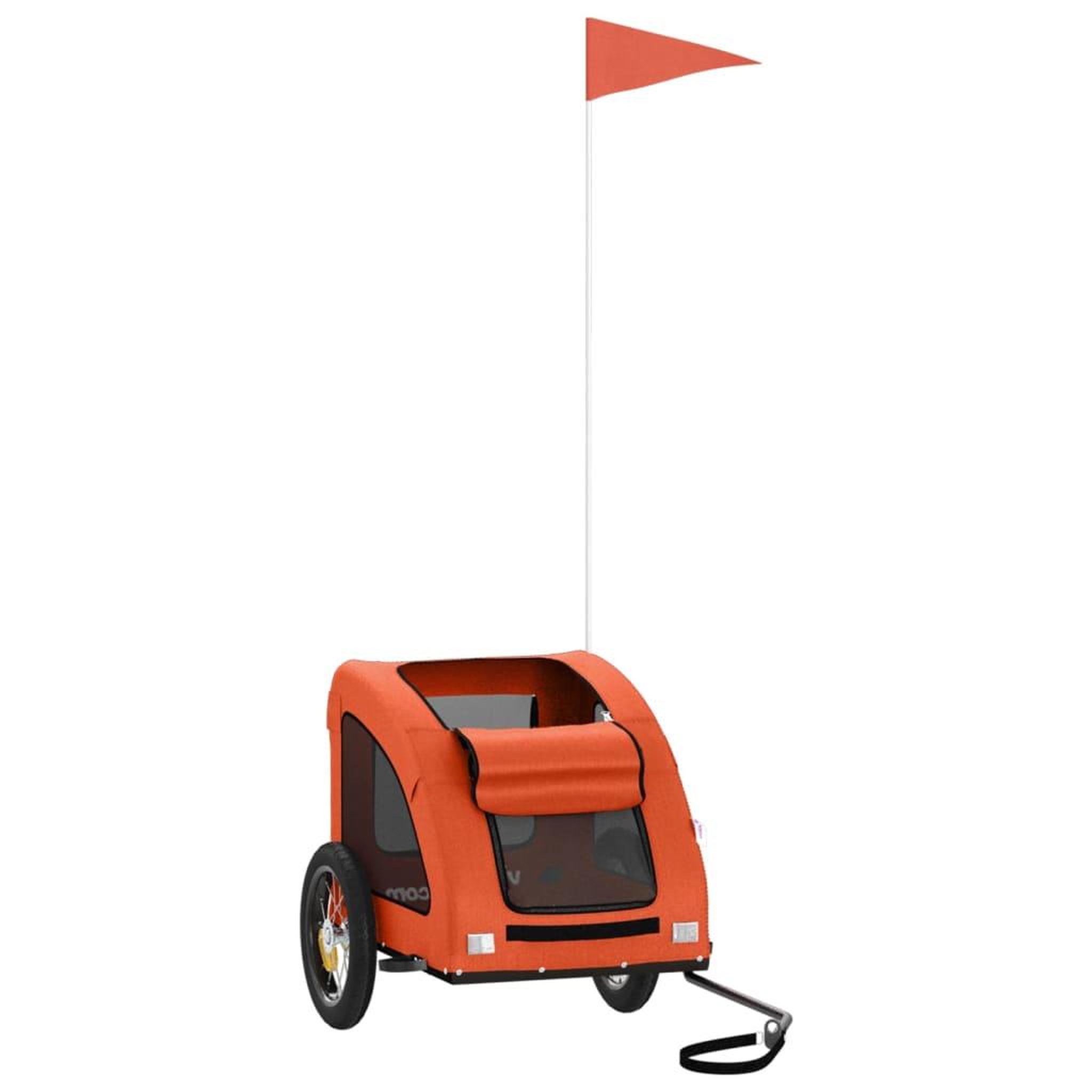 Voir la diapositive 3 : VIDAXL Remorque de velo pour animaux de compagnie orange