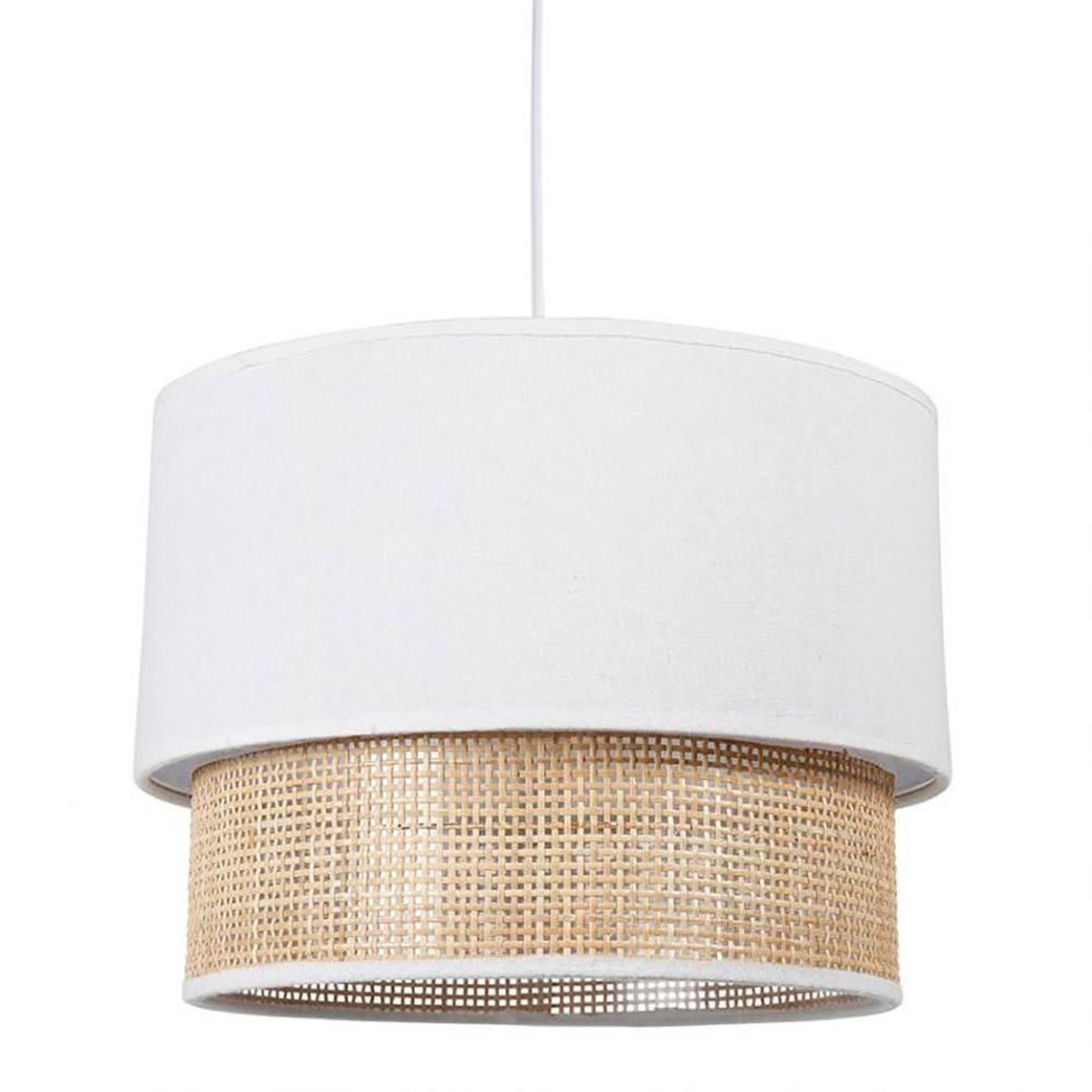 Voir la diapositive 1 : OSTARIA Suspension gigogne rotin blanc D35