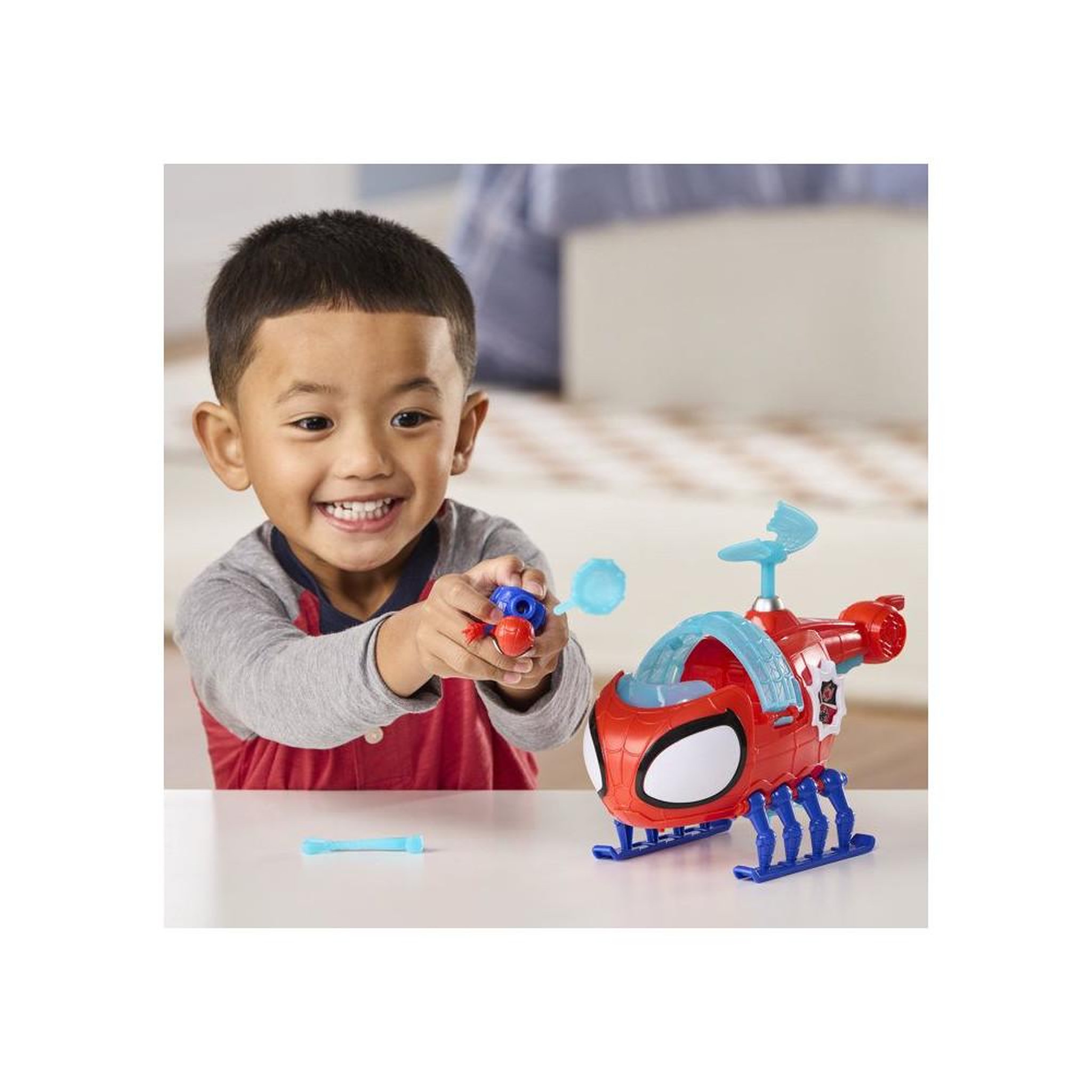 Voir la diapositive 4 : HASBRO Hélico de l'équipe Spidey, figurine de 7,5 cm et véhicule avec projectile, Marvel Spidey et ses Amis Extraordinaires, des 3