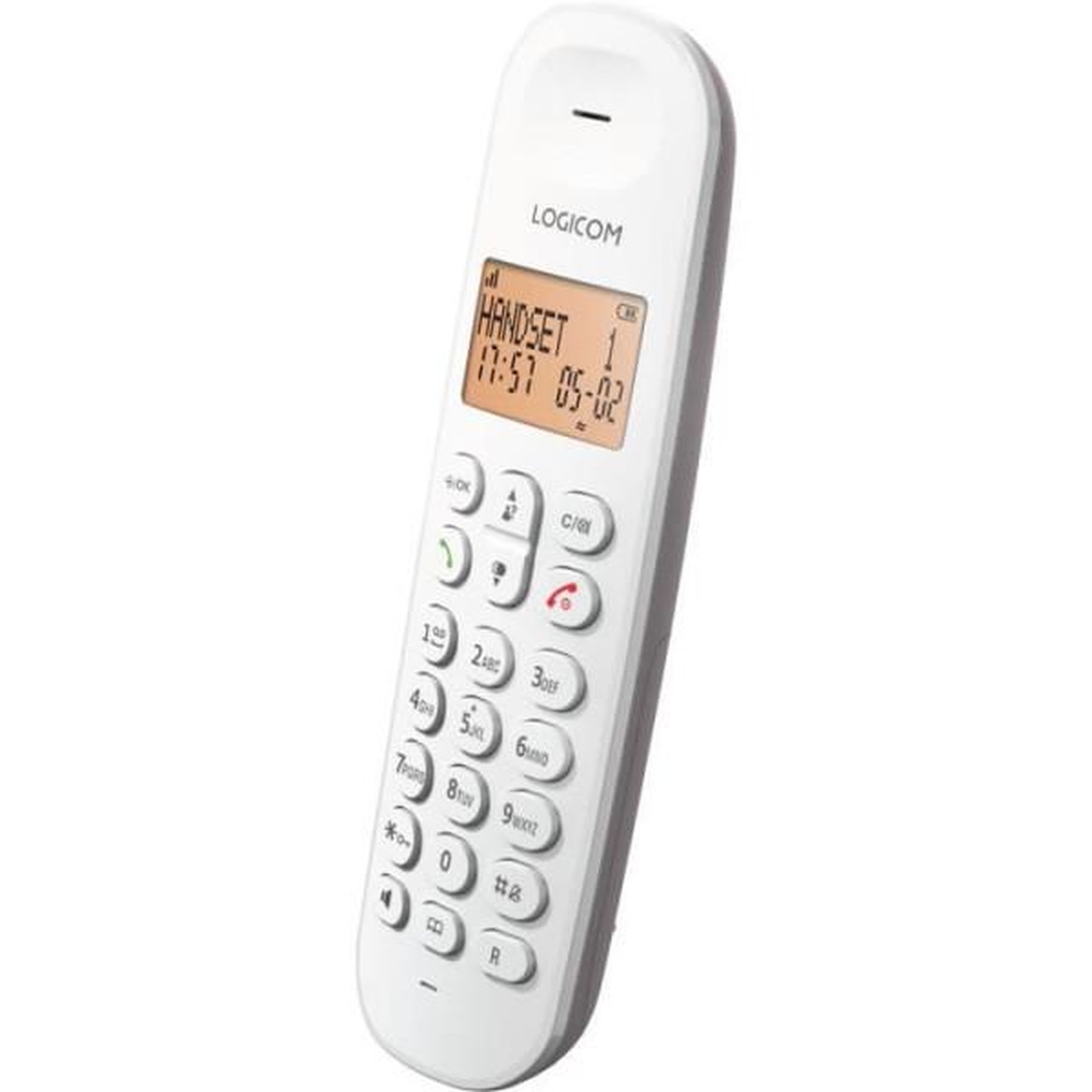 Voir la diapositive 3 : Logicom Téléphone sans fil Iloa Solo Répondeur Taupe