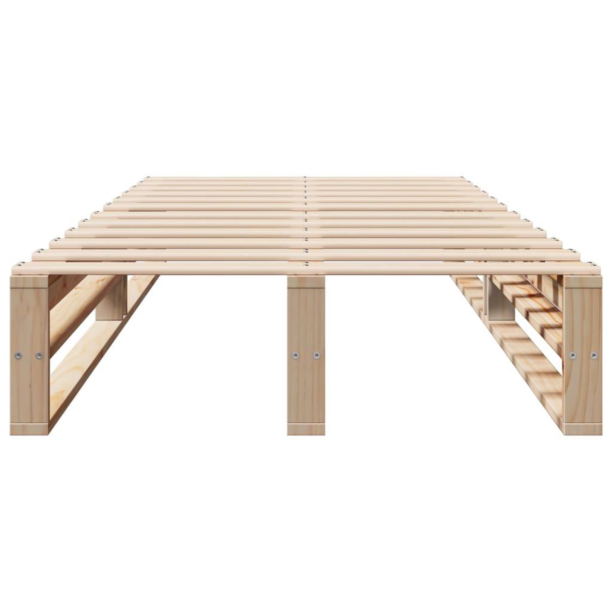 Voir la diapositive 4 : VIDAXL Cadre de lit sans matelas 90x200 cm bois de pin massif