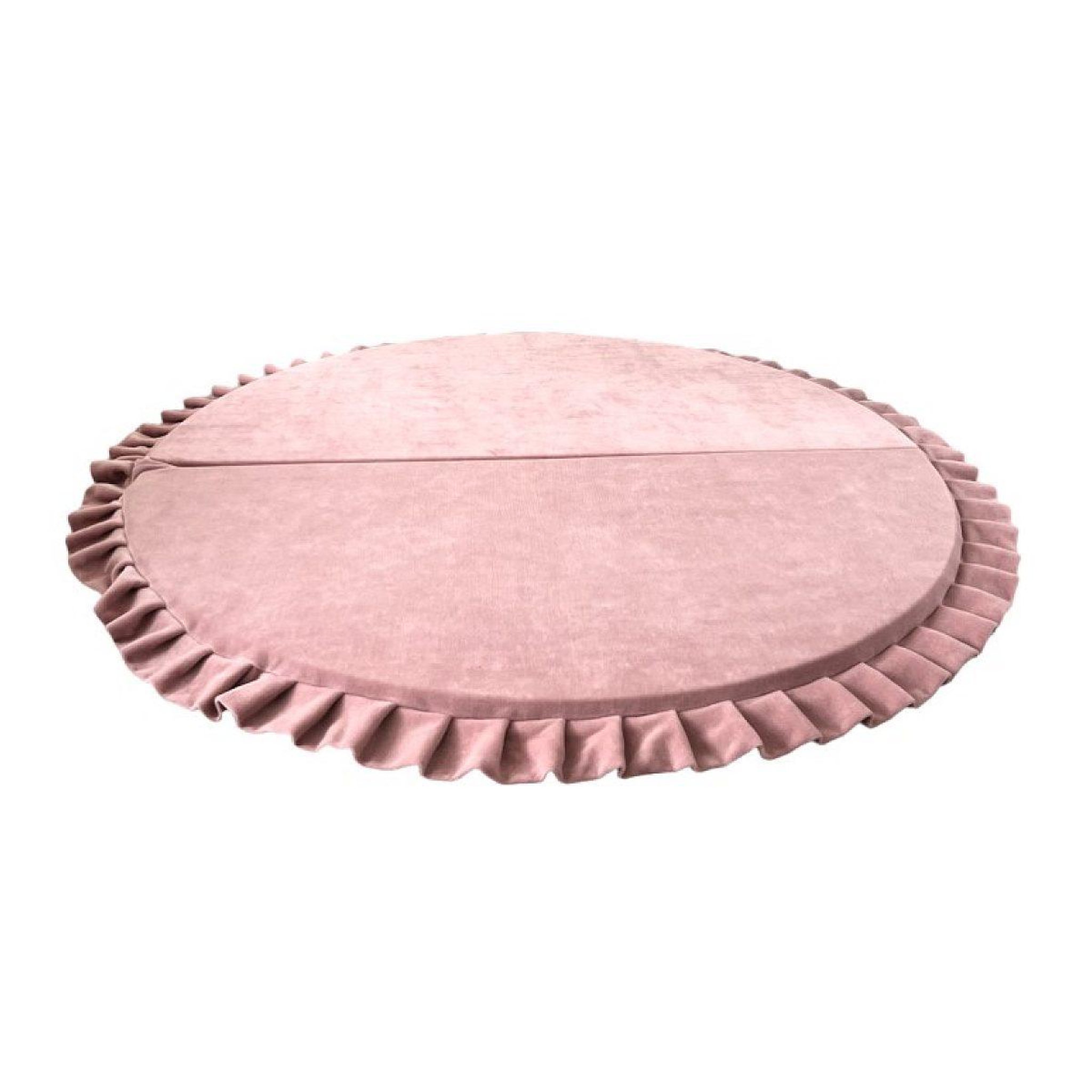 MONIO FOR KIDS Tapis de jeu pliable en velours 105 rond rose