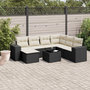Voir la diapositive 1 : VIDAXL Salon de jardin 8 pcs avec coussins noir resine tressee