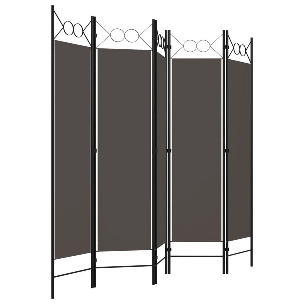 VIDAXL Cloison de separation 5 panneaux Anthracite 200x180 cm