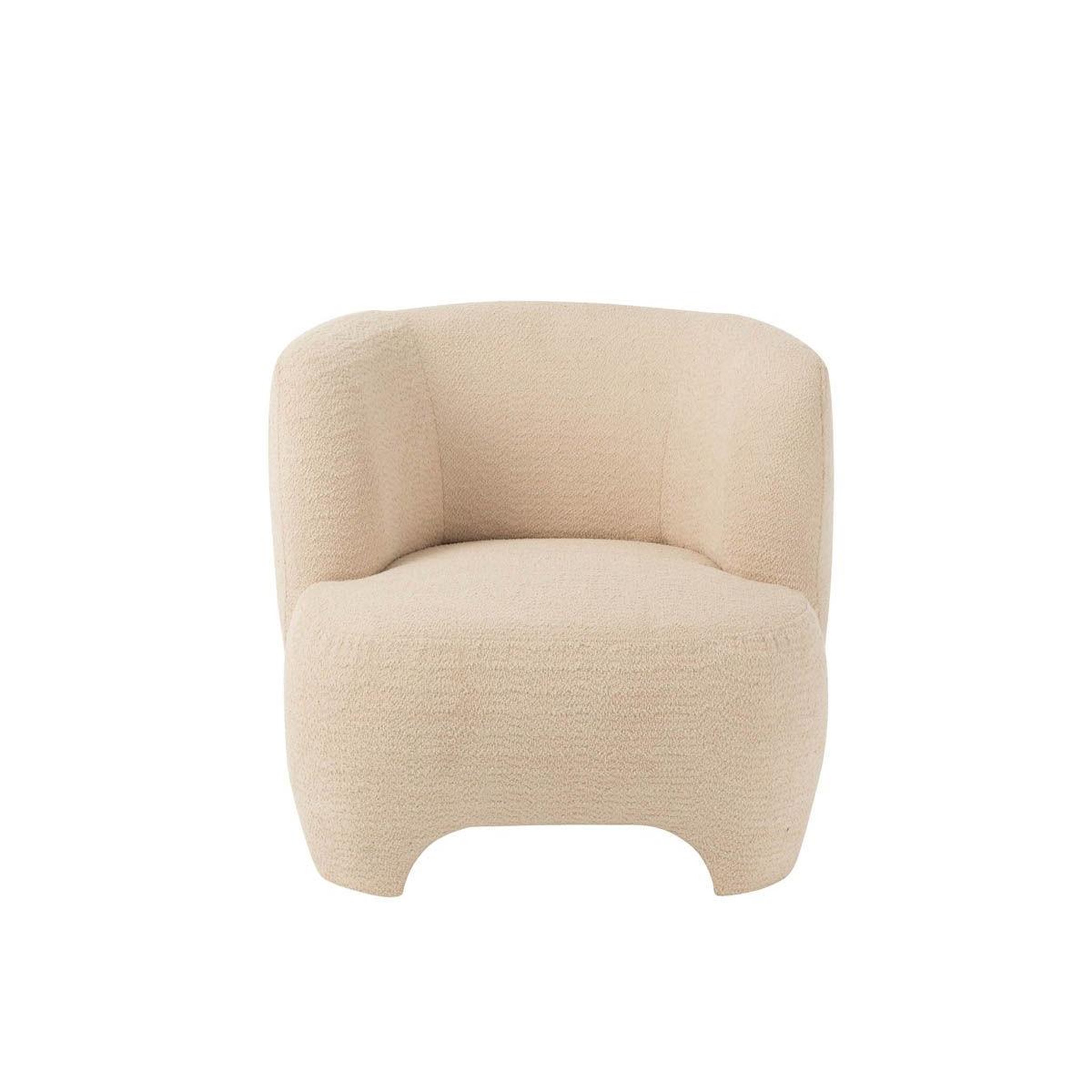 Voir la diapositive 2 : J-LINE Fauteuil design tricoté  erwin  80cm blanc