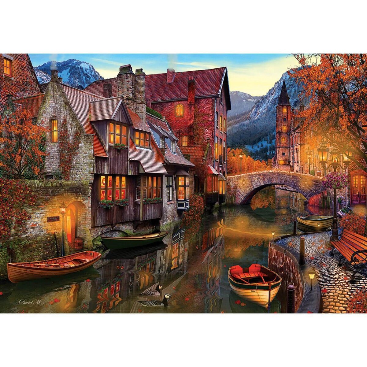 Art Puzzle Puzzle 2000 pièces : Maisons au bord du Canal