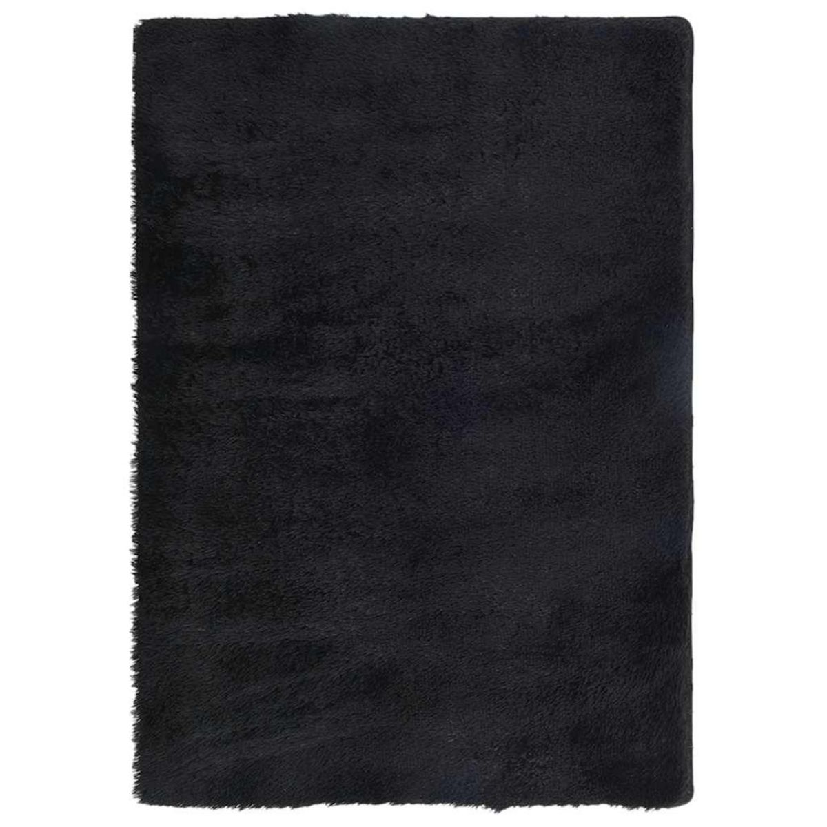 VIDAXL Tapis shaggy a poils longs NAVARRA noir 120x170 cm polyester
