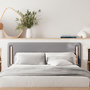 Voir la diapositive 2 : Rendez vous déco Tête de lit en tissu gris 160 cm-Katia