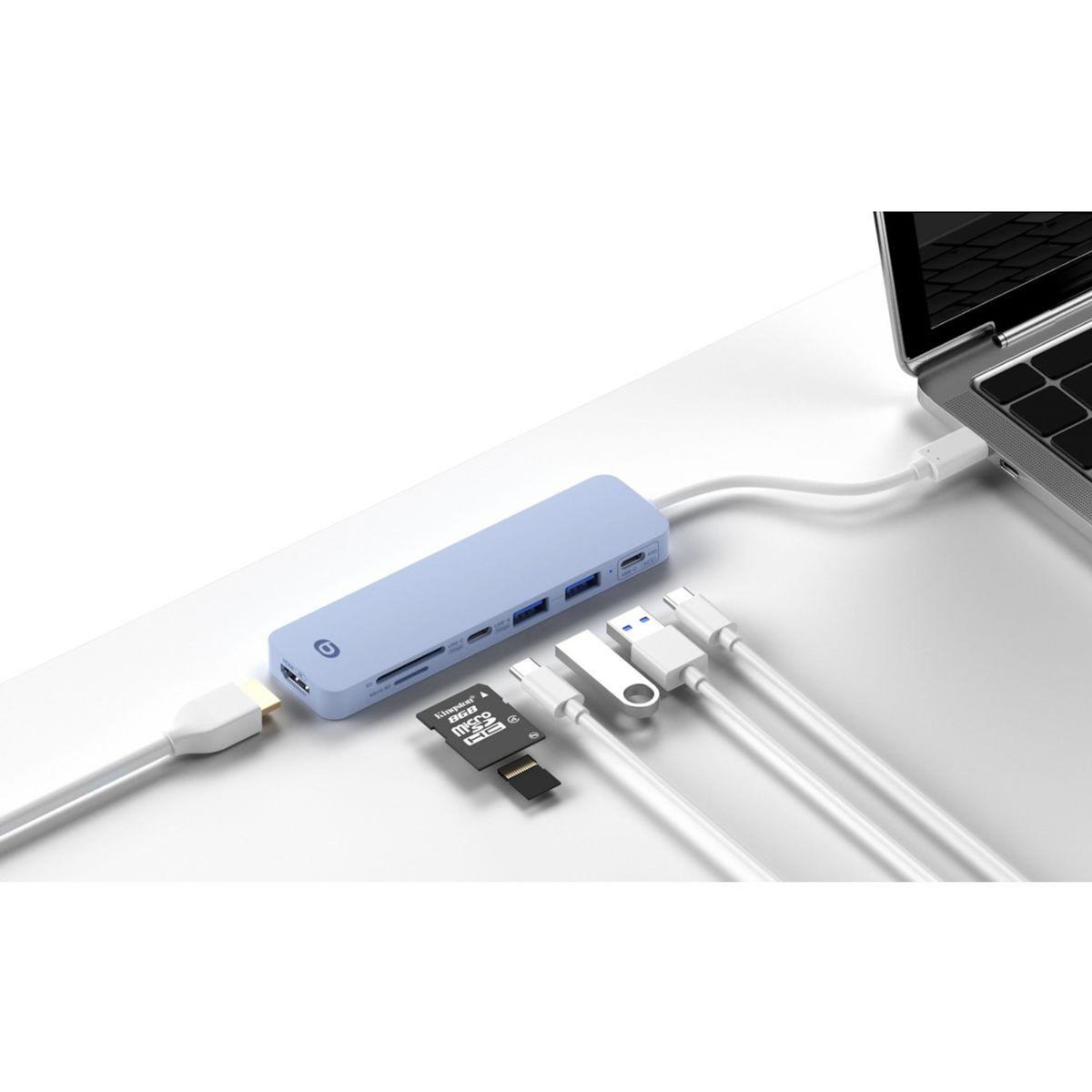 ESSENTIEL B Hub USB C 4 en 1 USB C Violet - Vr