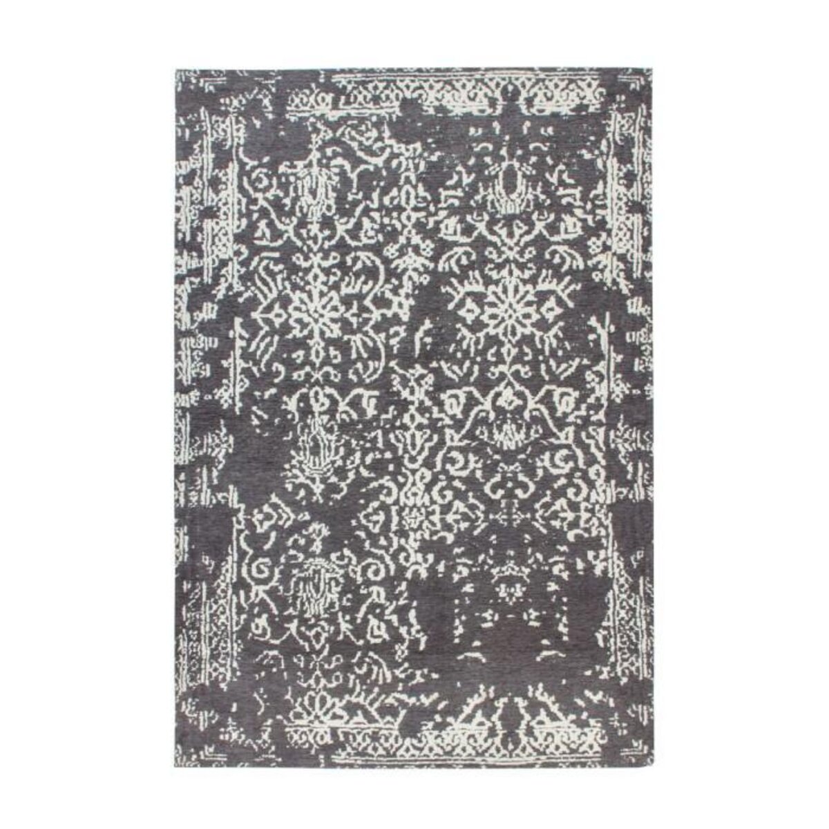 Paris Prix Tapis Jacquard Vintage  River  Gris & Anthracite