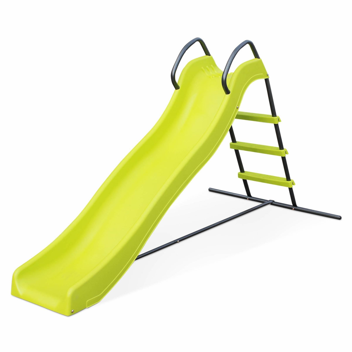 SWEEEK Toboggan - Sirocco vert - Glissière double vague. 175cm de longueur. structure de jardin extérieure. aire de jeu pour le jardin.