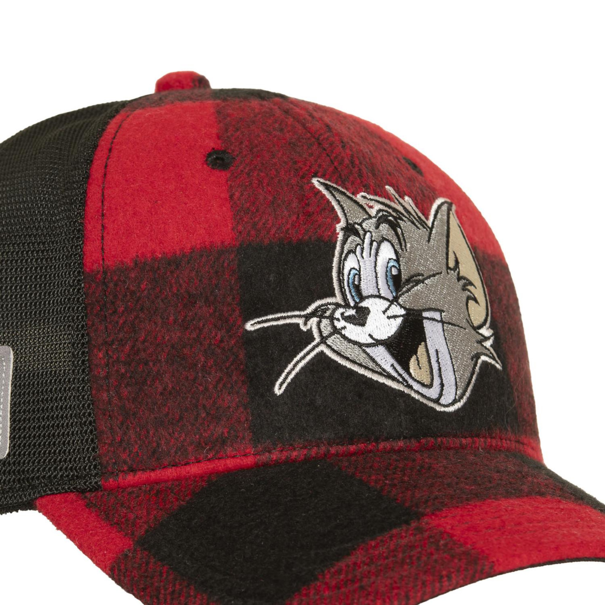 Voir la diapositive 3 : CAPSLAB Casquette baseball avec filet et patch tom & jerry tom