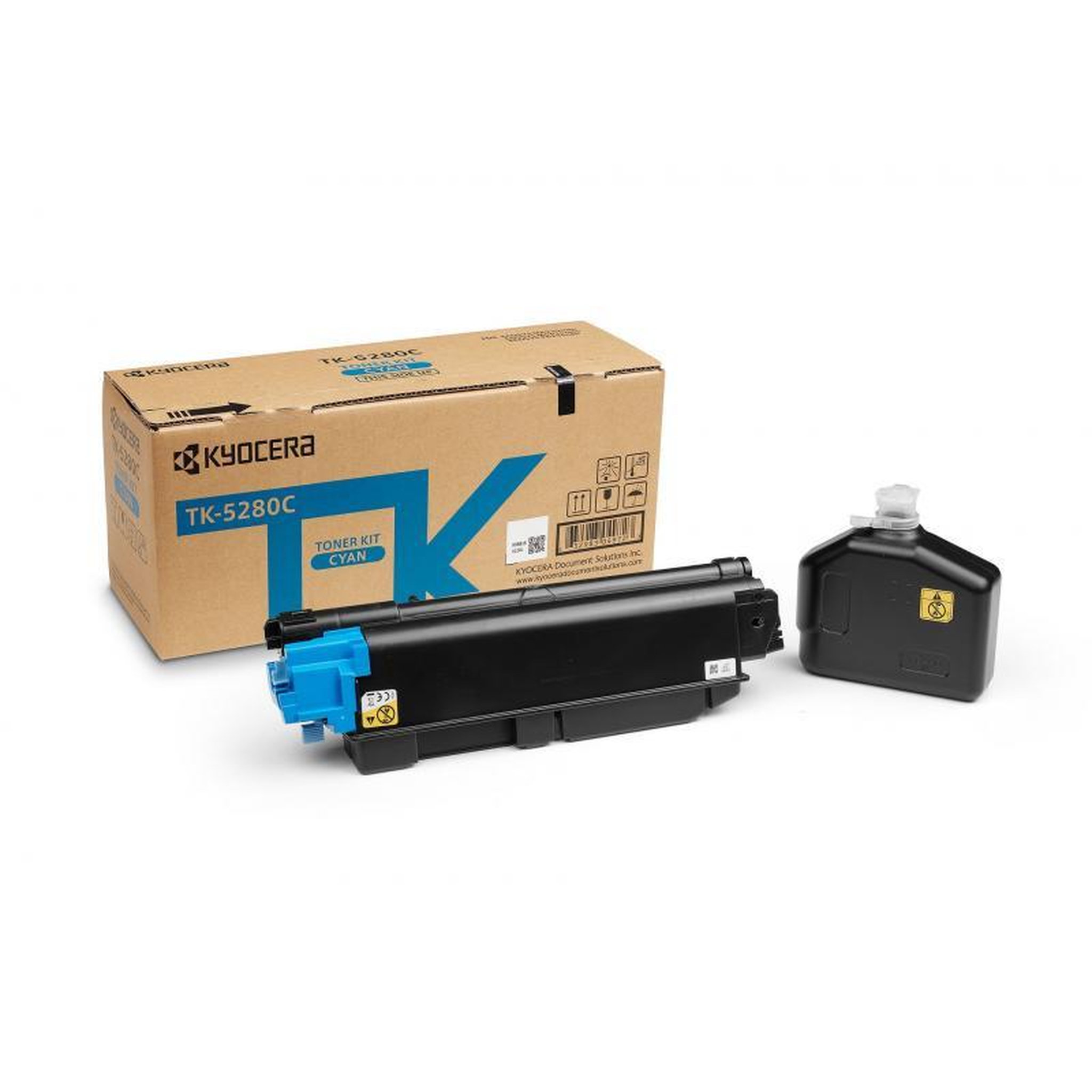 Voir la diapositive 2 : Kyocera Kyocera Toner TK-5280C TK5280C Toner-Kit TonerKit Cyan (1T02TWCNL0)