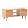 Voir la diapositive 6 : VIDAXL Meuble TV 110x30x45 cm Bois de manguier solide