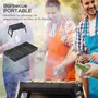 OUTSUNNY Barbecue à charbon de bois pliable portable dim. 74L x 30l x 37H cm avec grille acier noir