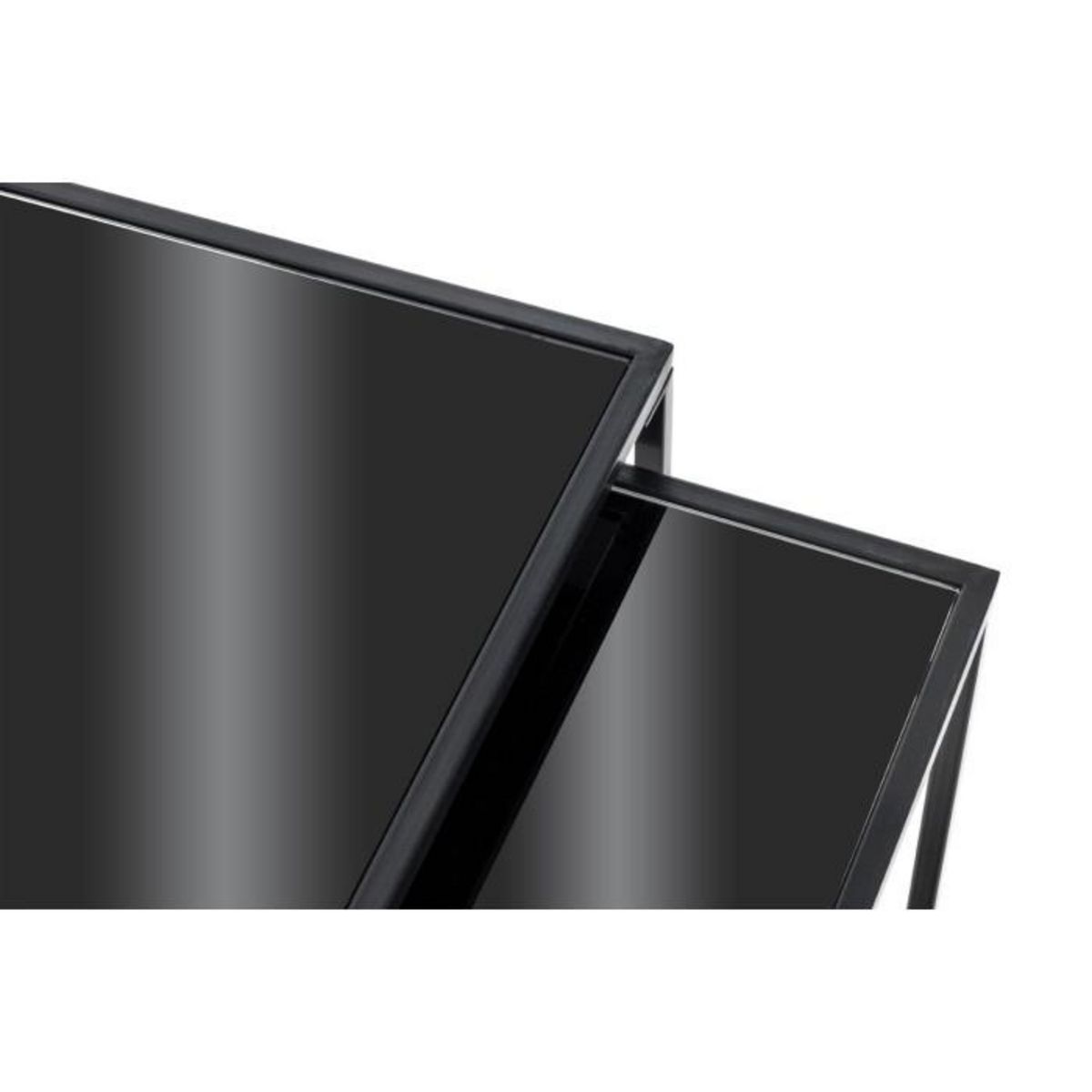 Paris Prix Lot de 2 Tables d'Appoint  Cromano  40cm Noir