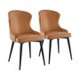 Voir la diapositive 1 : Habitat et Jardin Lot de 2 Chaises  Tina  - Marron