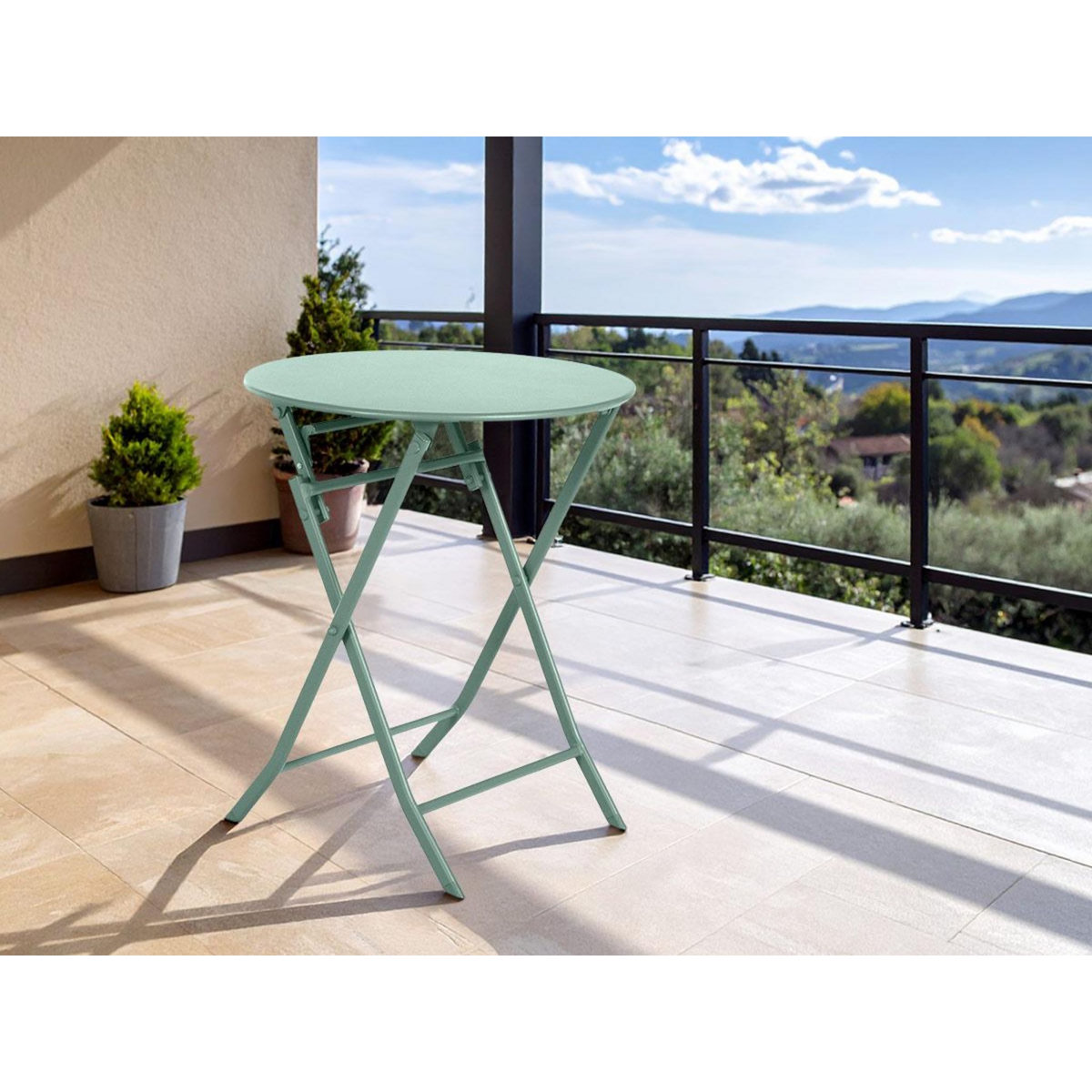 HESPERIDE Table de jardin ronde Greensboro Ø 60 cm Olive - Hespéride