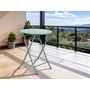 Voir la diapositive 2 : HESPERIDE Table de jardin ronde Greensboro Ø 60 cm Olive - Hespéride