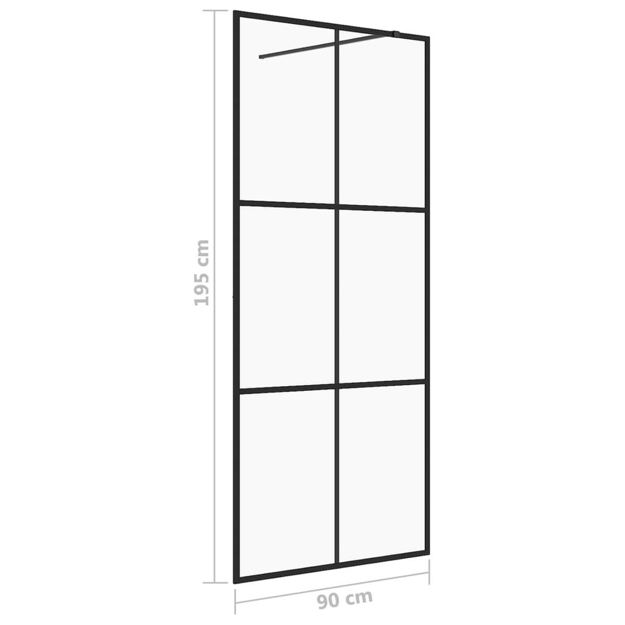 Voir la diapositive 5 : VIDAXL Paroi de douche avec verre ESG transparent 90x195 cm Noir