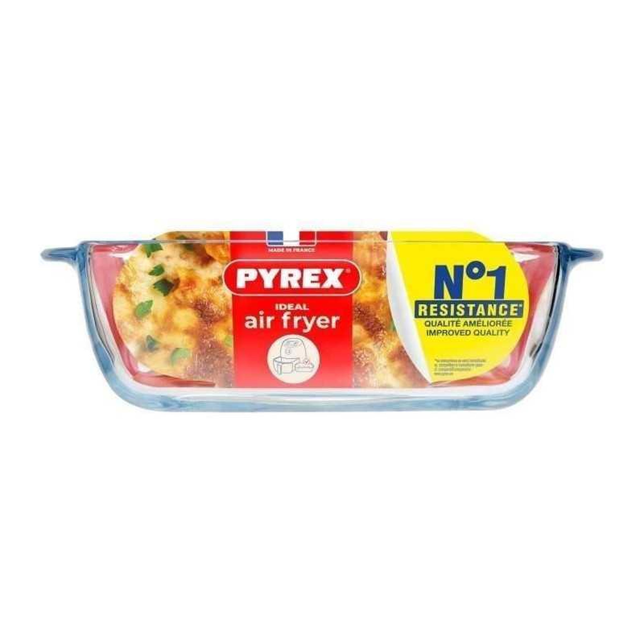 Voir la diapositive 4 : PYREX Pyrex plat carré pour friteuse à air en verre borosilicate 1 l, 20 x 17 x 7 cm