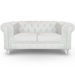 Paris Prix Canapé 2 Places  Chesterfield  158cm Blanc