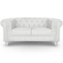 Voir la diapositive 1 : Paris Prix Canapé 2 Places  Chesterfield  158cm Blanc