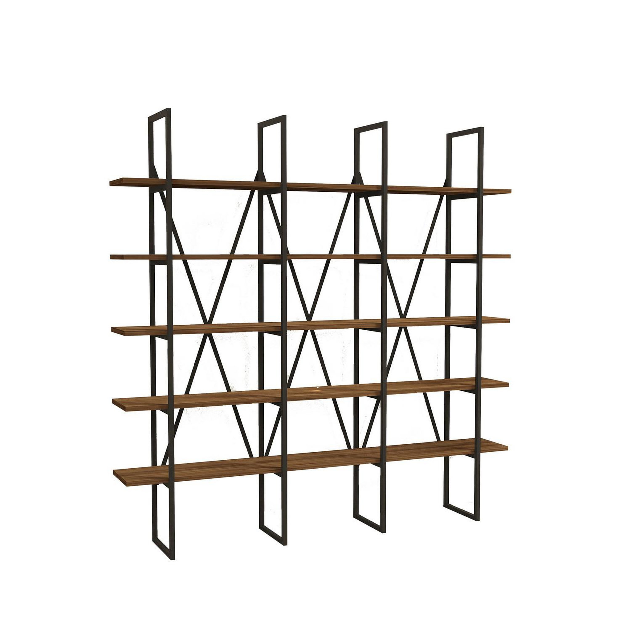 Habitat et Jardin Bibliothèque en bois  beylerbeyi  - 160 x 26 x 160 cm - noyernoir