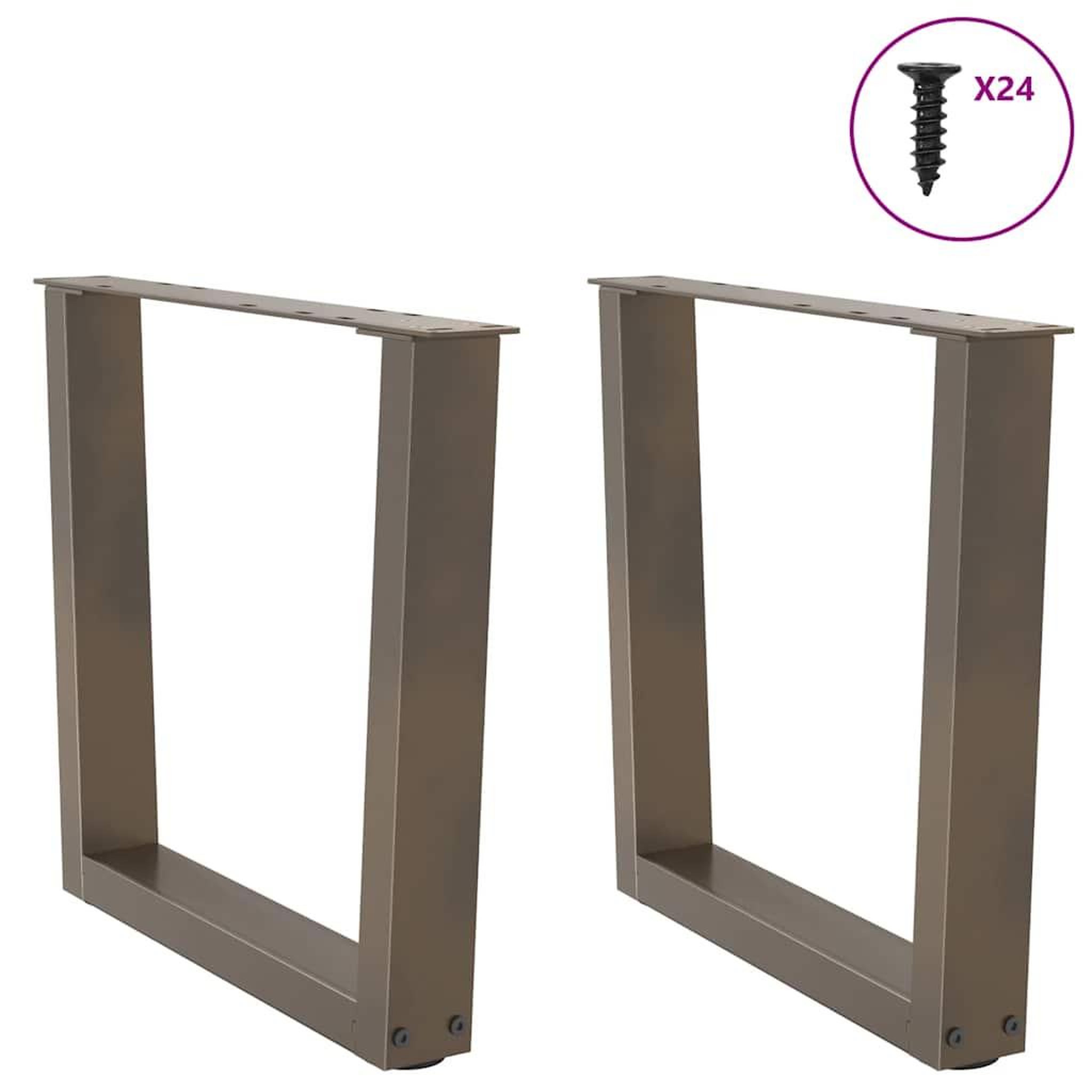 Voir la diapositive 4 : VIDAXL Pieds de table a manger en forme de V 2 pcs acier naturel acier