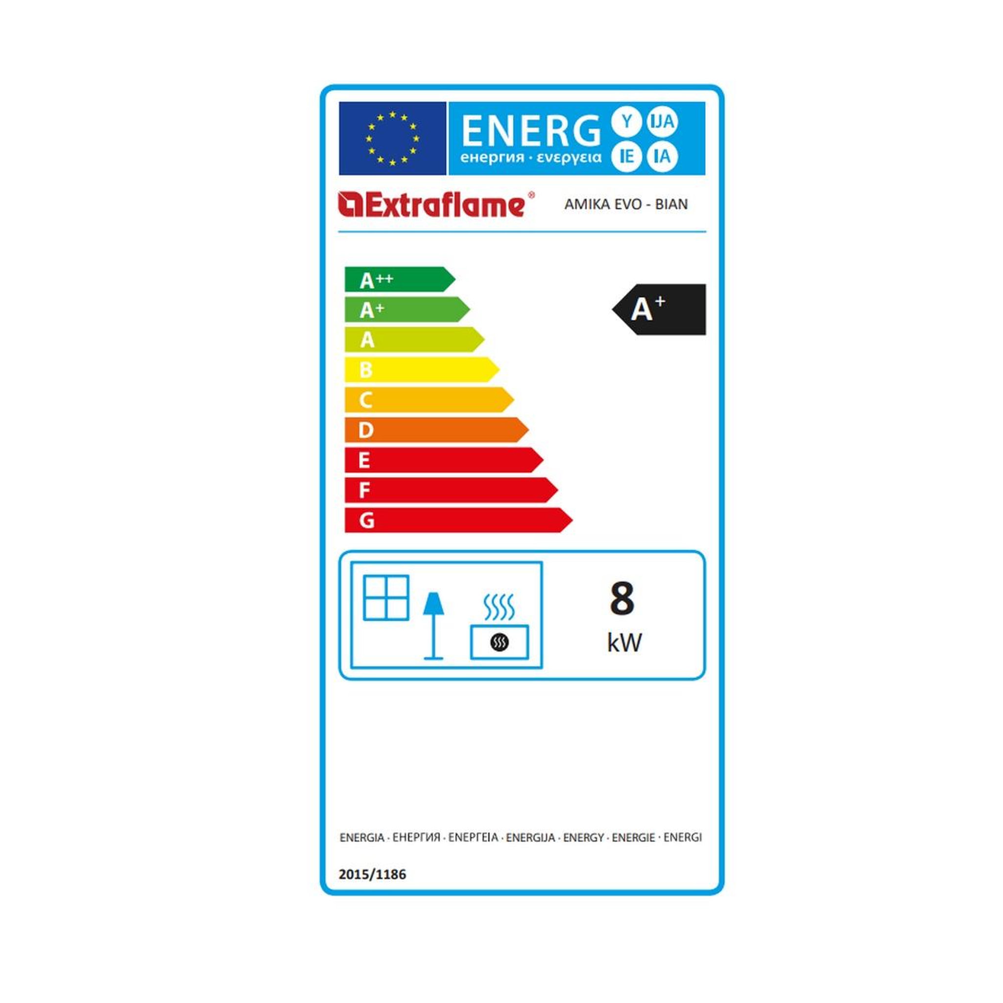 Voir la diapositive 2 : NORDICA EXTRAFLAME Poêle à granulés 8kw noir - AMIKAEVONOIR
