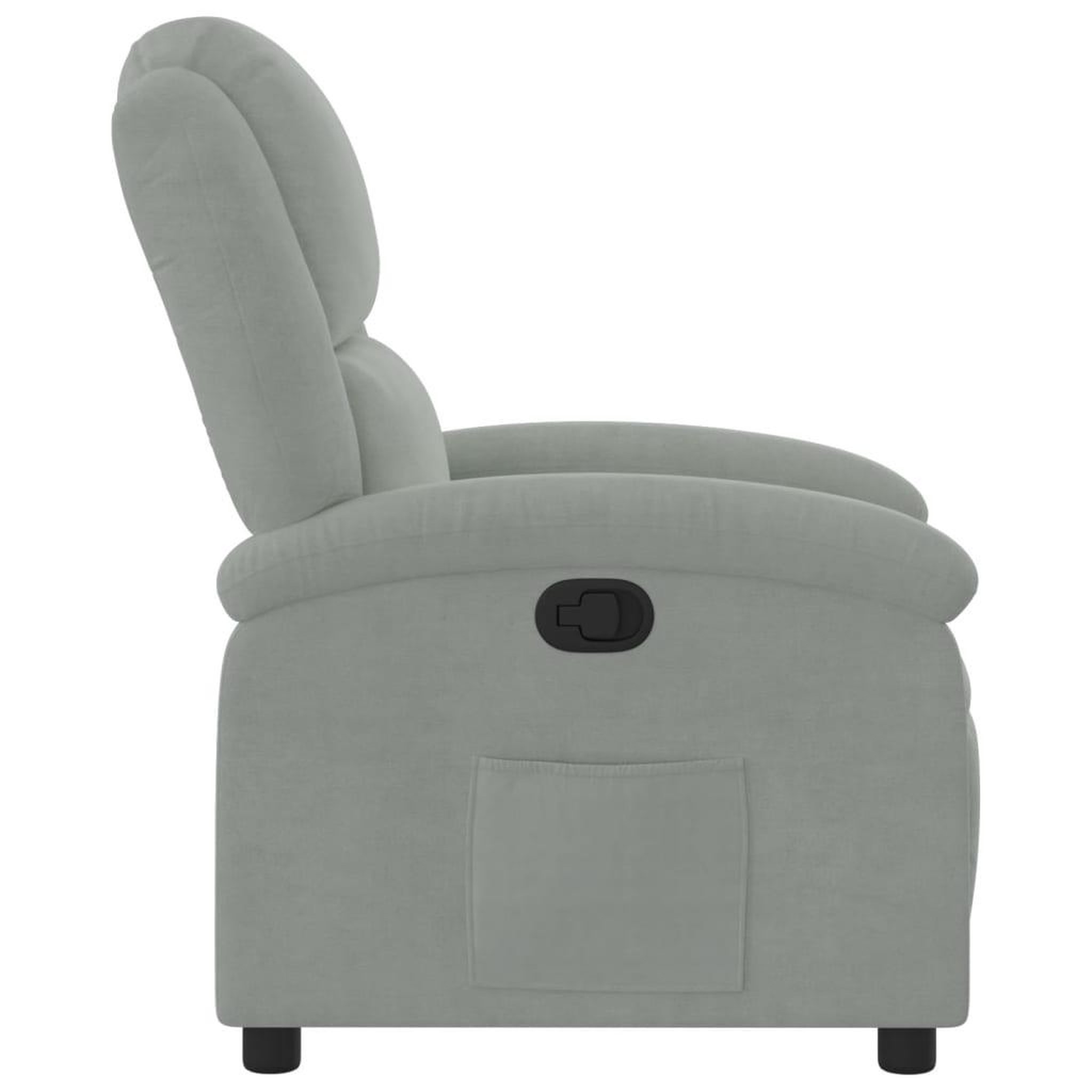 Voir la diapositive 4 : VIDAXL Fauteuil inclinable gris clair velours