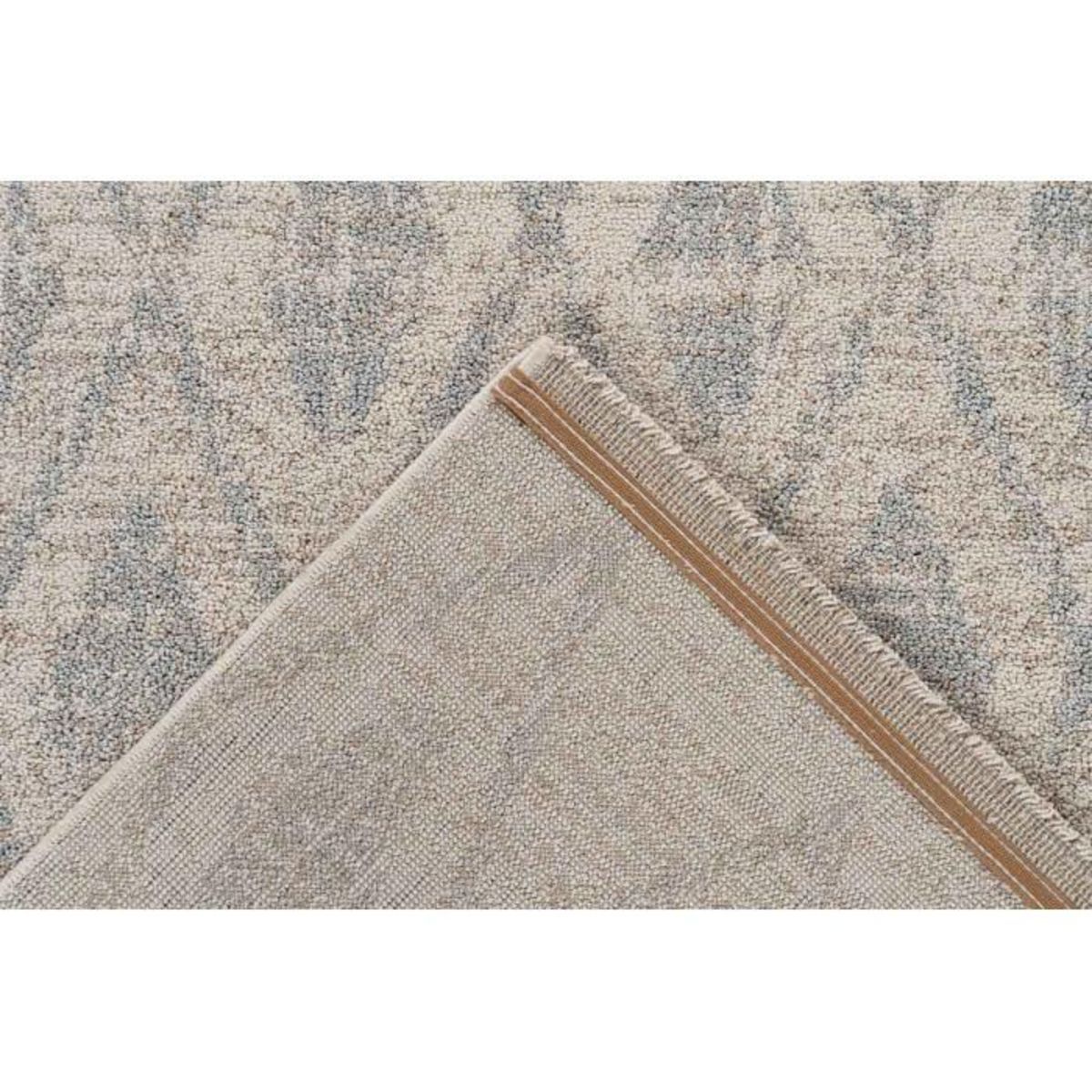 Paris Prix Tapis Tissé Déco Scandinave  Gène IV  Beige & Bleu
