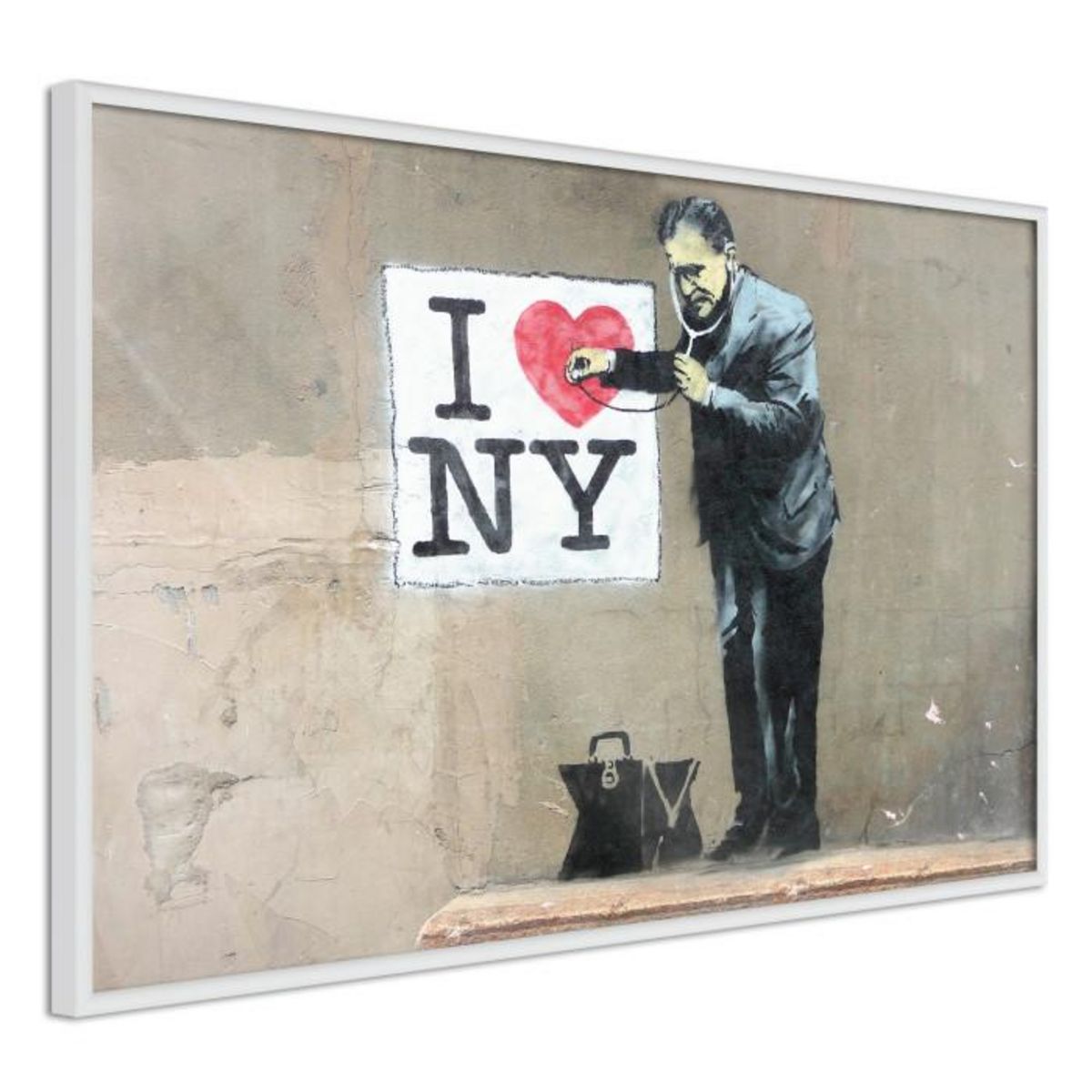 Paris Prix Affiche Murale Encadrée  Banksy I Heart NY