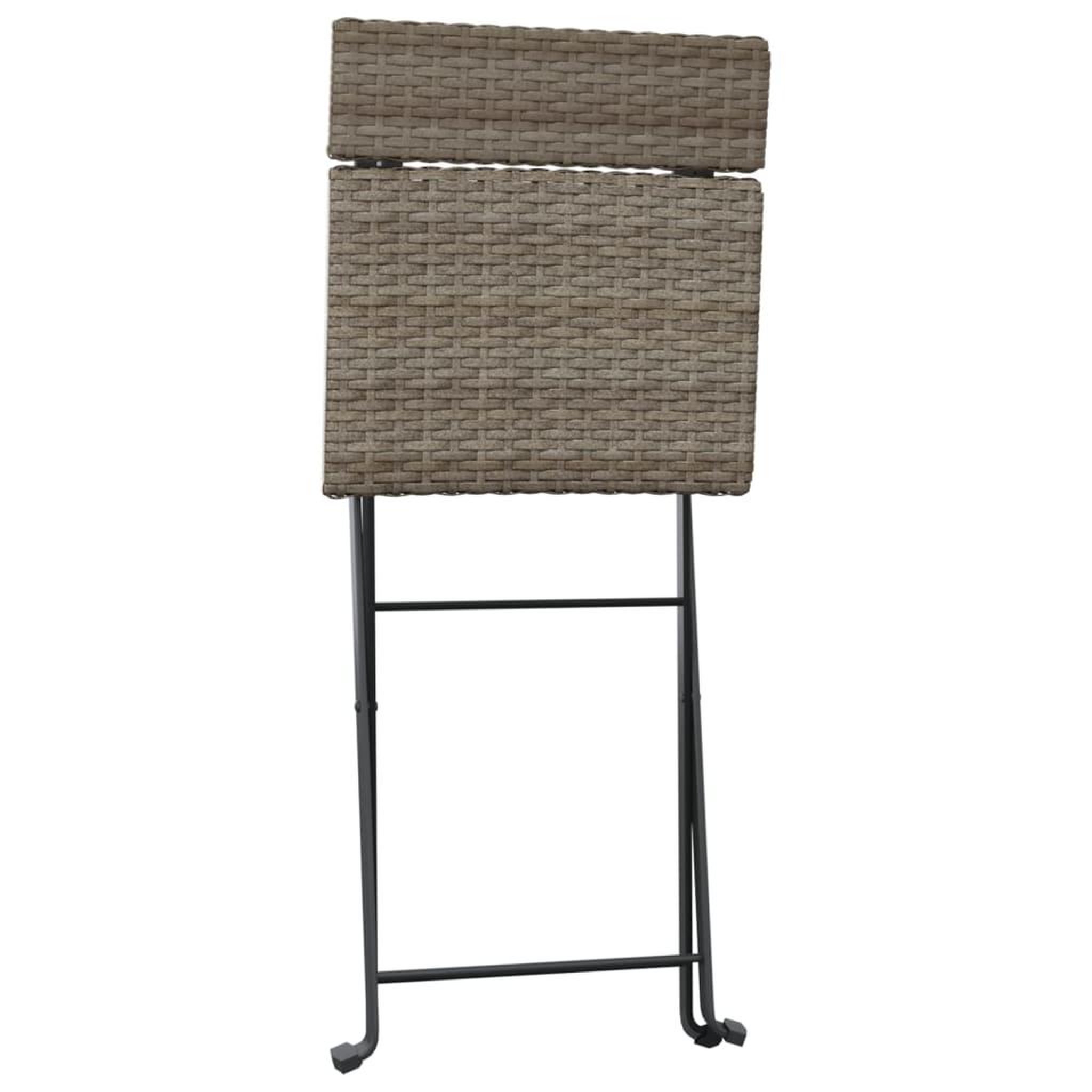 Voir la diapositive 5 : VIDAXL Chaises de bistrot pliantes lot de 6 Gris Resine tressee acier