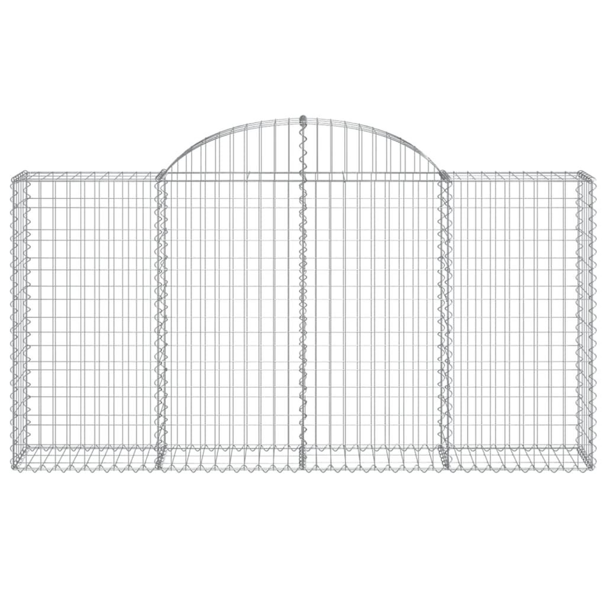 Voir la diapositive 4 : VIDAXL Paniers a gabions arques 25 pcs 200x30x100/120 cm Fer galvanise