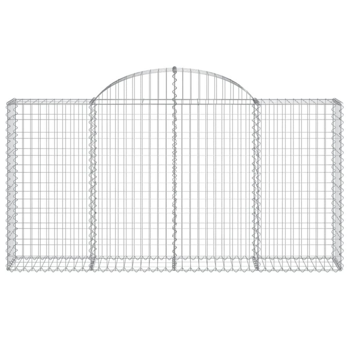 VIDAXL Paniers a gabions arques 25 pcs 200x30x100/120 cm Fer galvanise