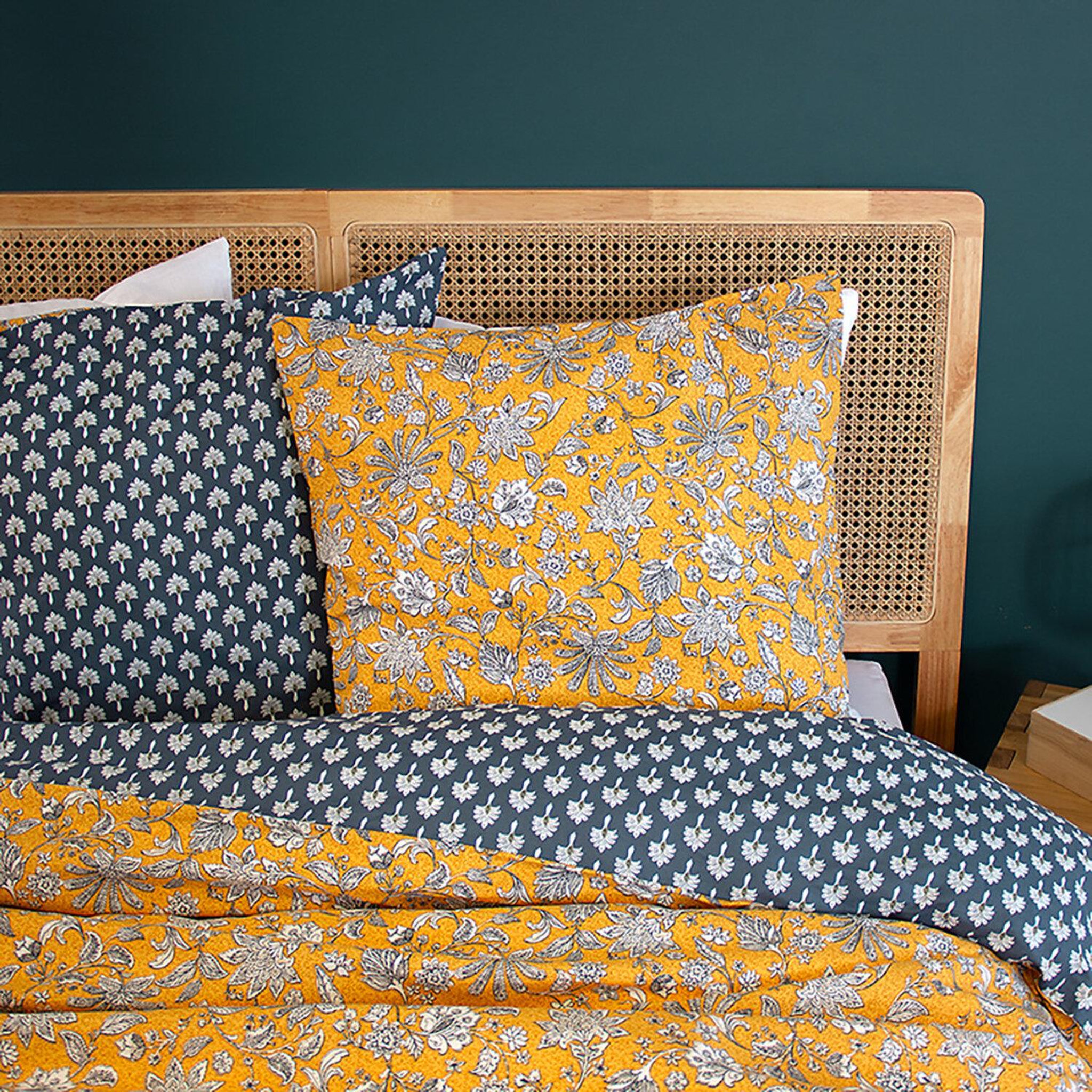 Voir la diapositive 4 : Home collection Parure de couette 3 pcs 240x220 100% coton 52 fils, aschwini