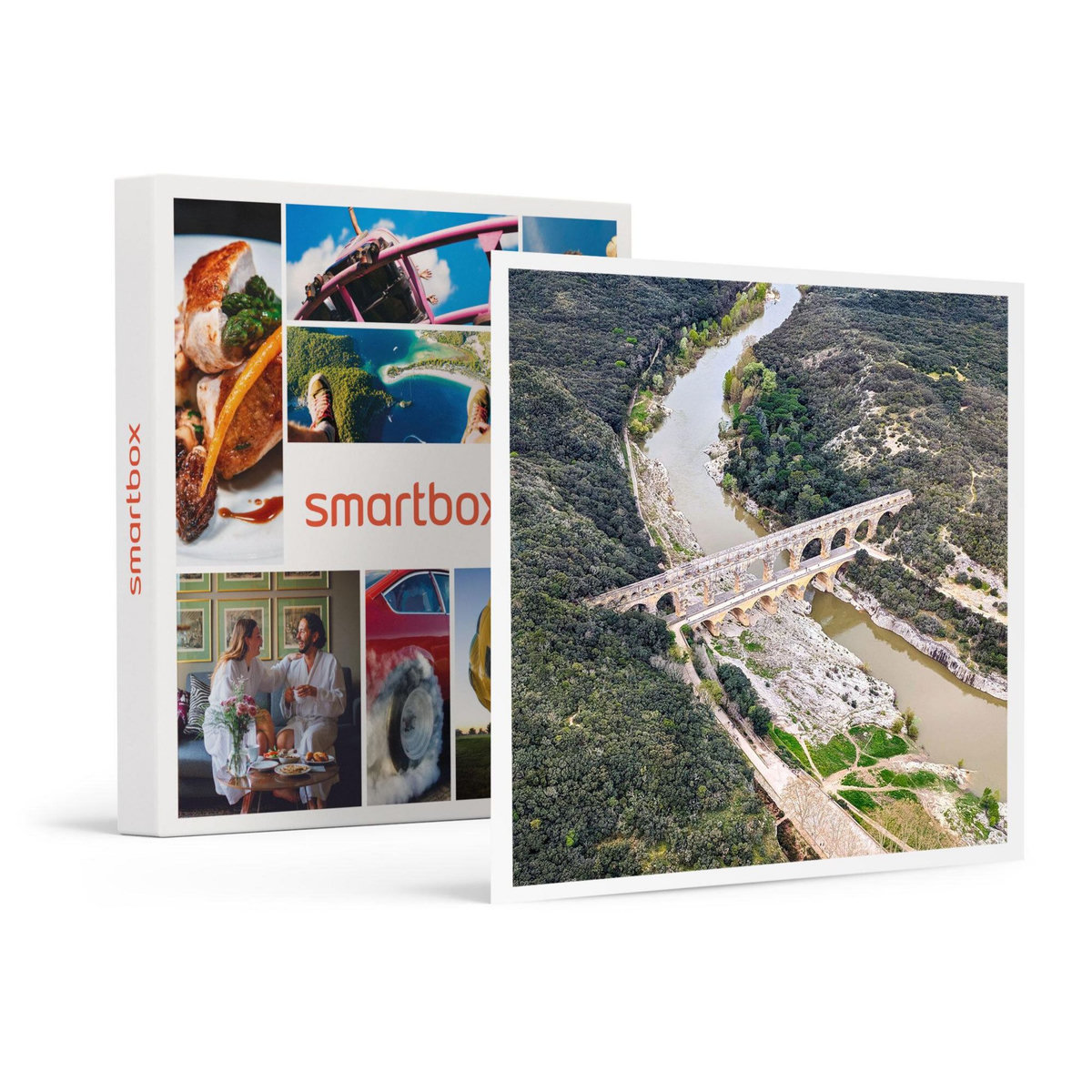 Smartbox Vol en hélicoptère de 20 min pour 2 personnes au-dessus de Nîmes et du pont du Gard - Coffret Cadeau Sport & Aventure
