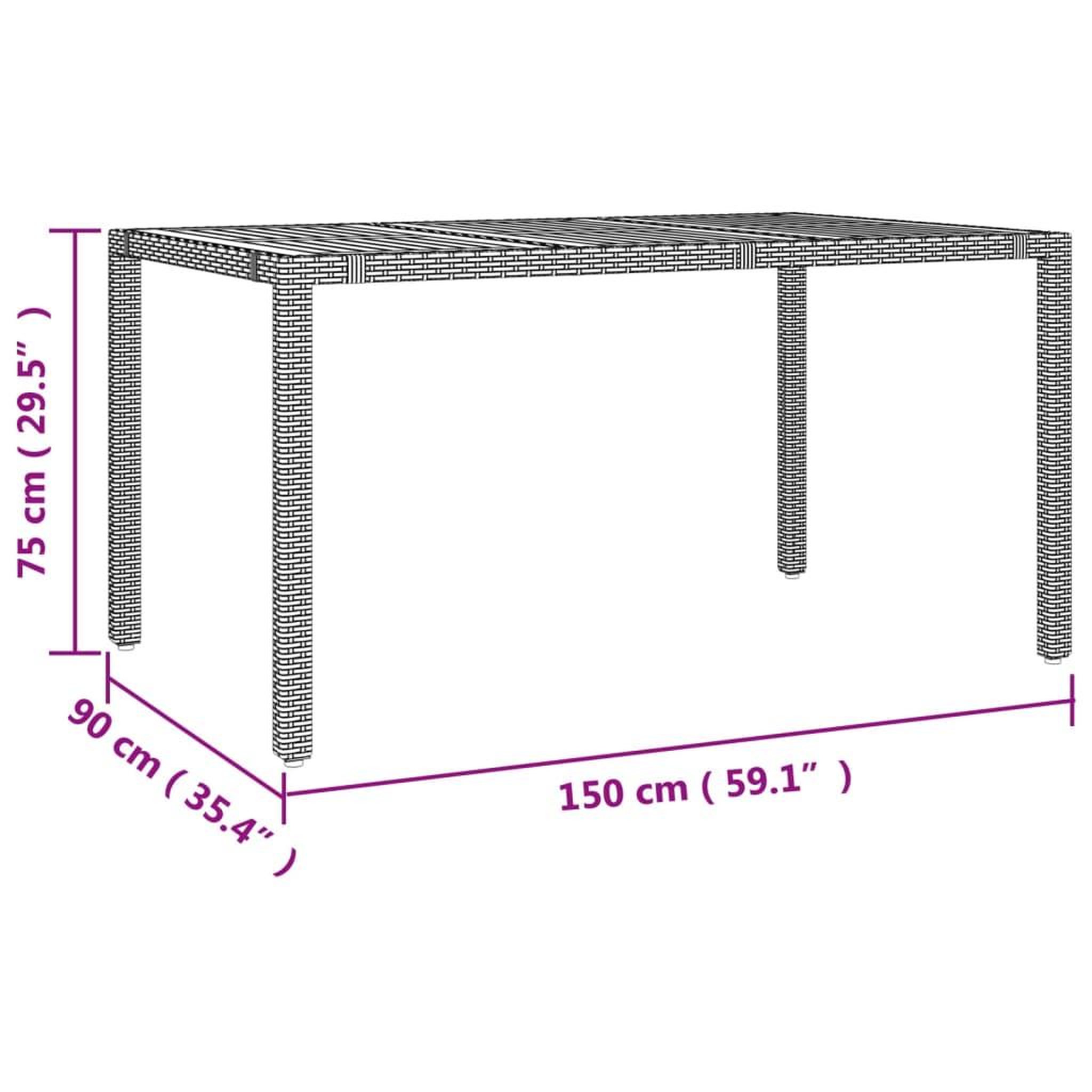 Voir la diapositive 6 : VIDAXL Ensemble a manger de jardin 7 pcs noir poly rotin et acacia