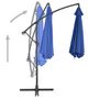 Voir la diapositive 4 : VIDAXL Parasol de jardin en porte-a-faux avec mat en aluminium bleu