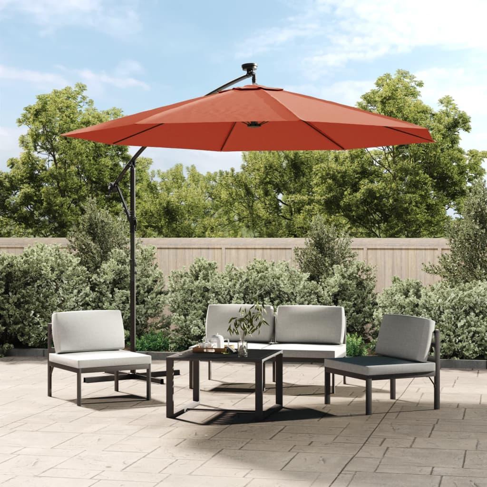 VIDAXL Tissu de remplacement pour parasol deporte terre cuite 300 cm