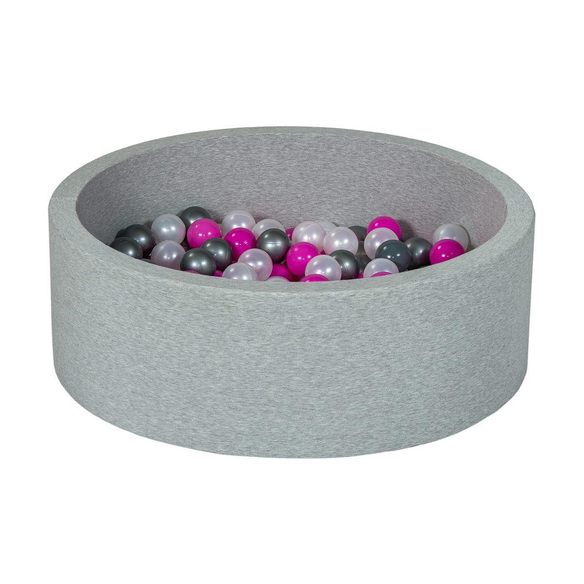 VELINDA Piscine à balles aire de jeu + 200 balles perle, rose, argent
