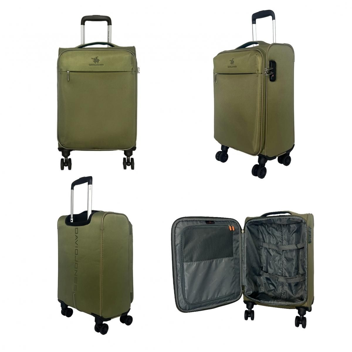 David Jones Lot de 3 valises dont 1 cabine souples