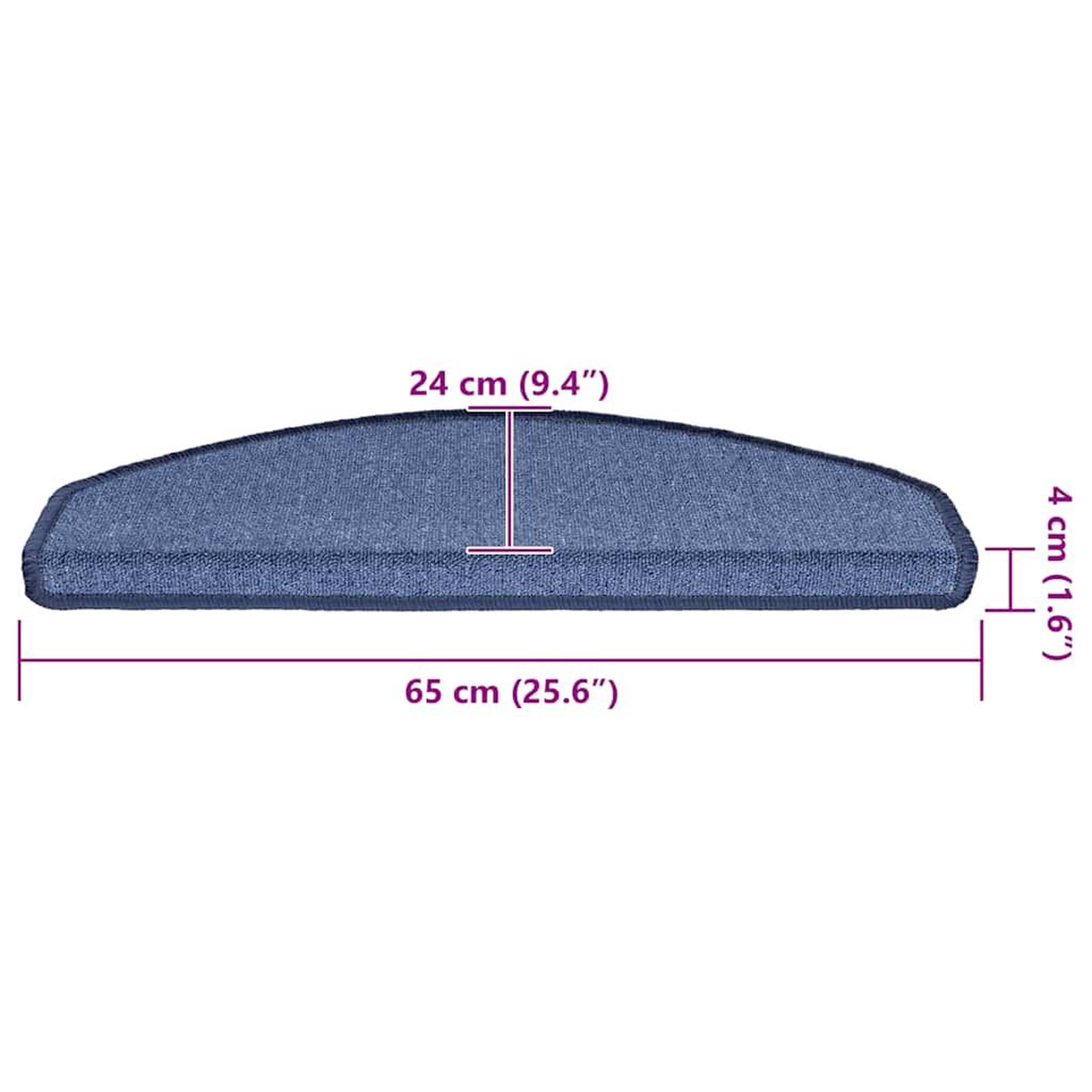 Voir la diapositive 6 : VIDAXL Tapis d'escalier 20 pcs bleu 65x24x4 cm