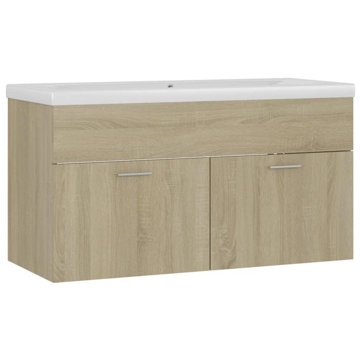 VIDAXL Armoire d'evier et lavabo integre Chene sonoma Bois ingenierie