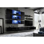 Paris Prix Meuble TV Mural Design  Fly XI  320cm Noir